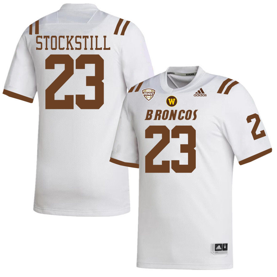 #23 Angelo Stockstill Western Michigan Broncos College Football Jerseys Stitched-White